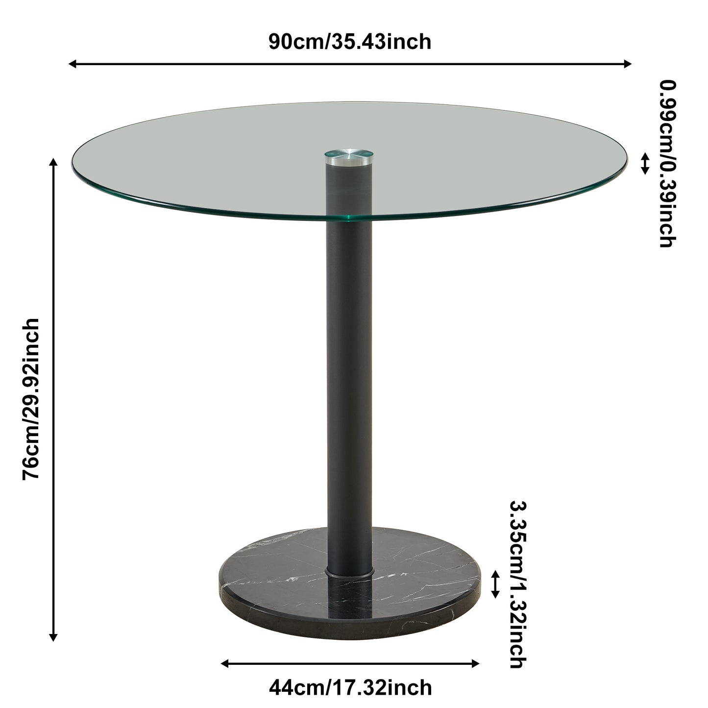 Emery Modern Glass Dining Table