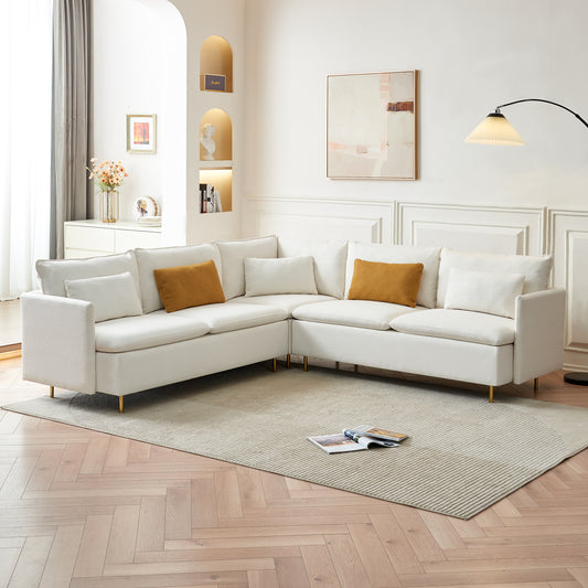 Amity Modern Teddy Fabric Sofa Sectional