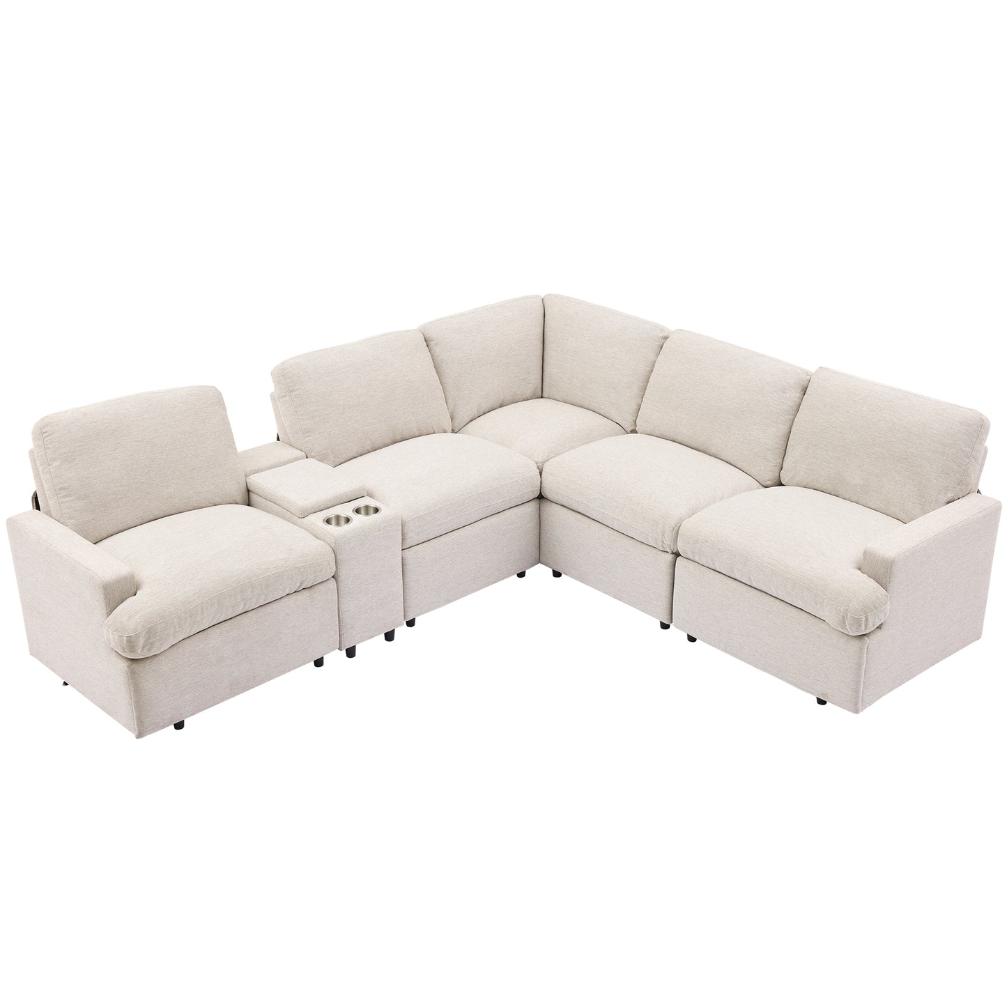 Fremont Modern Power Recliner Sectional Sofa