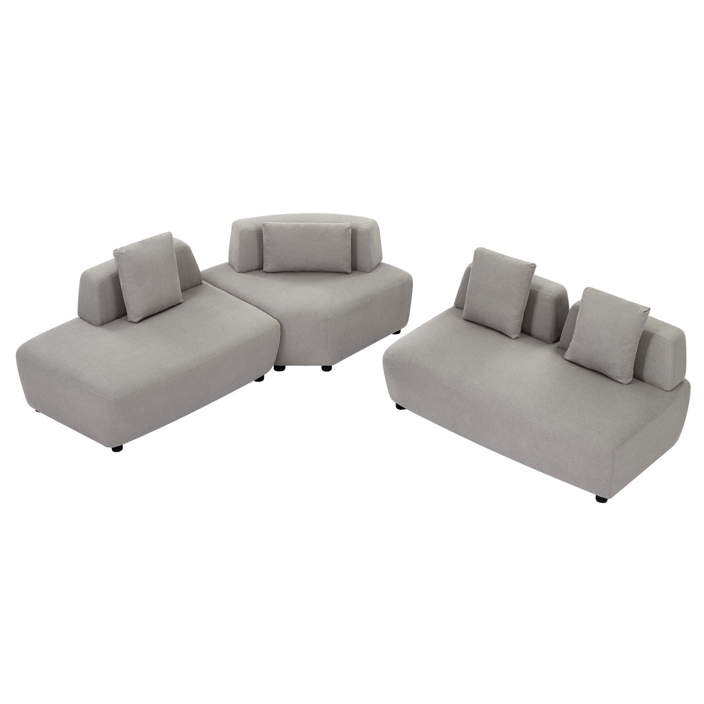 Napa Contemporary 3-piece Convertible Sectional