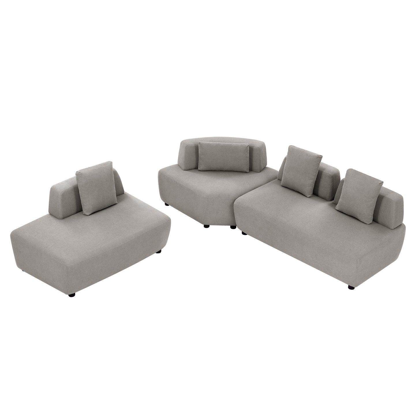 Napa Contemporary 3-piece Convertible Sectional