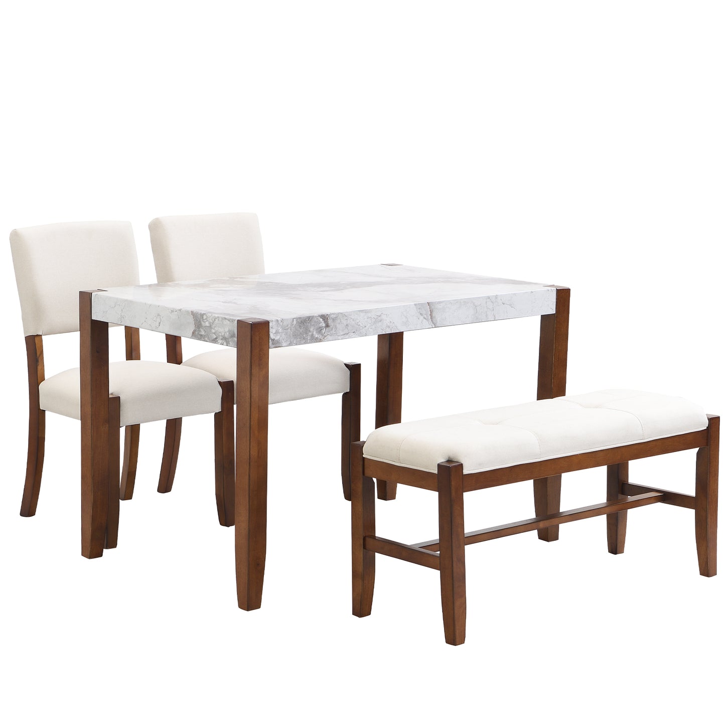 Lazzareschi Modern Marble Dining Set