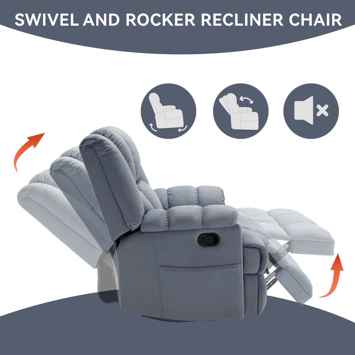 Irvington Modern Fabric Recliner Sofa Chair