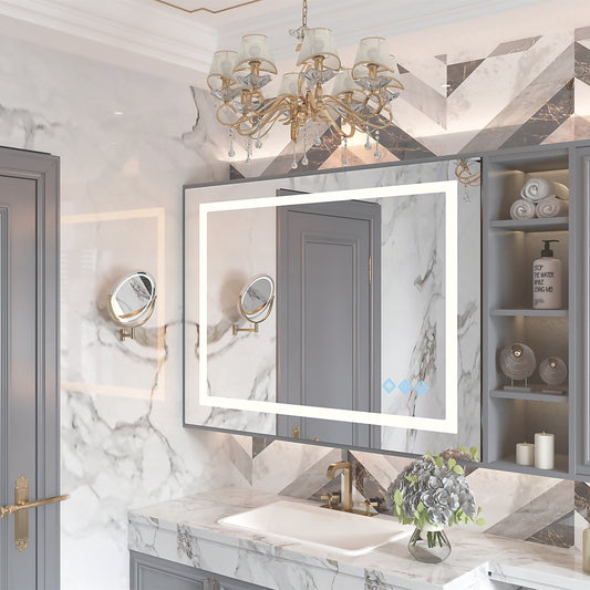 Centerville Modern Brushed LED Mirror