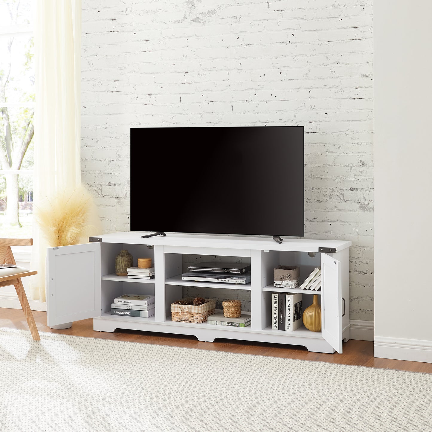 Fitch Modern Farmhouse Media Stand Entertainment
