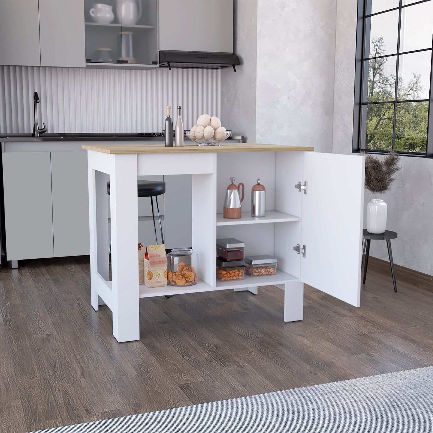 Centerville Modern Velvet Classic Kitchen Island