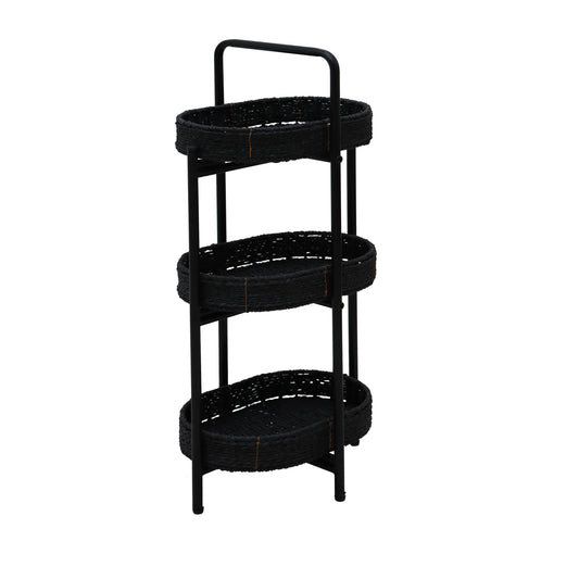 Lula Modern 3-Tier Handwoven Side Table