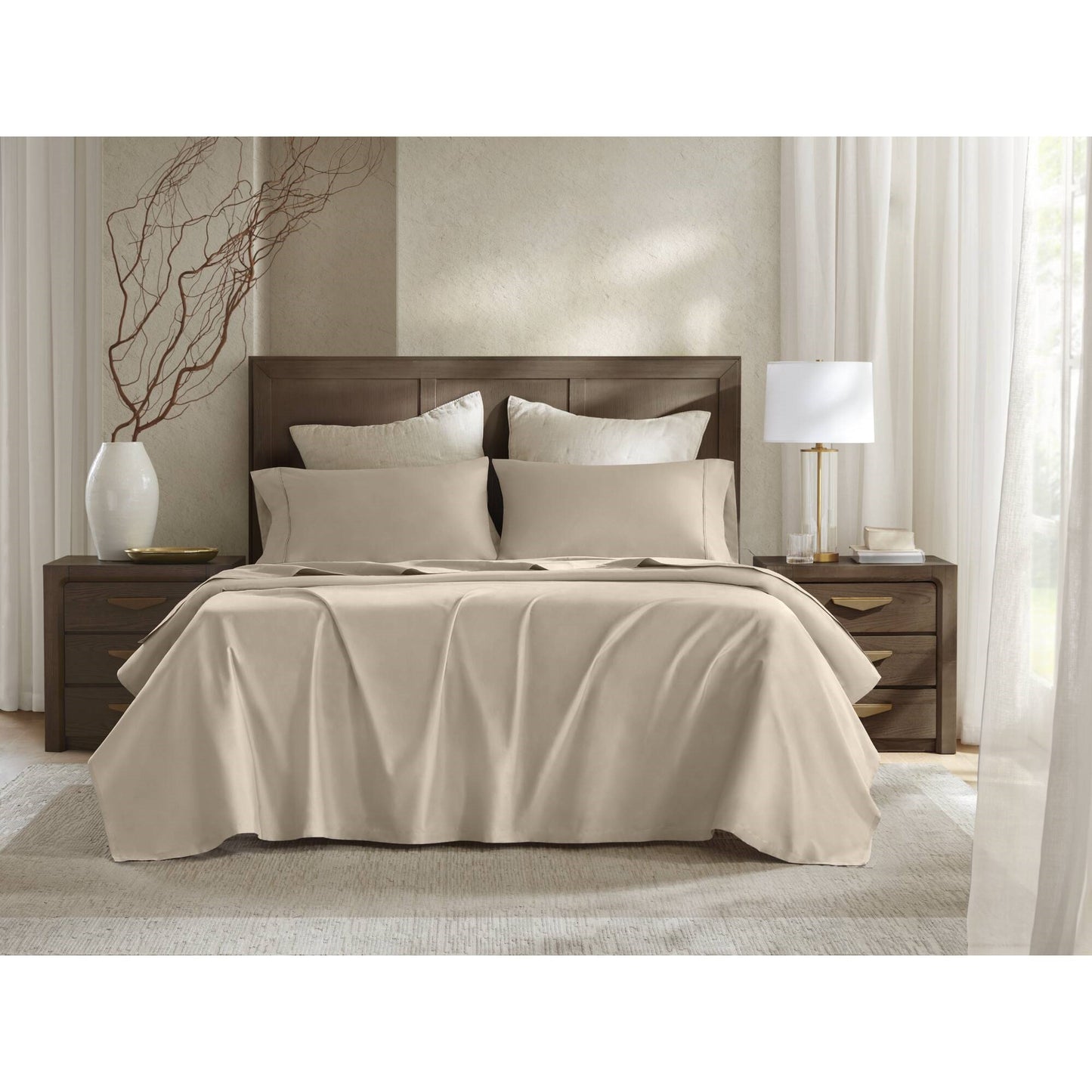 Lula Modern 4 Pieces King Sateen Sheet Set