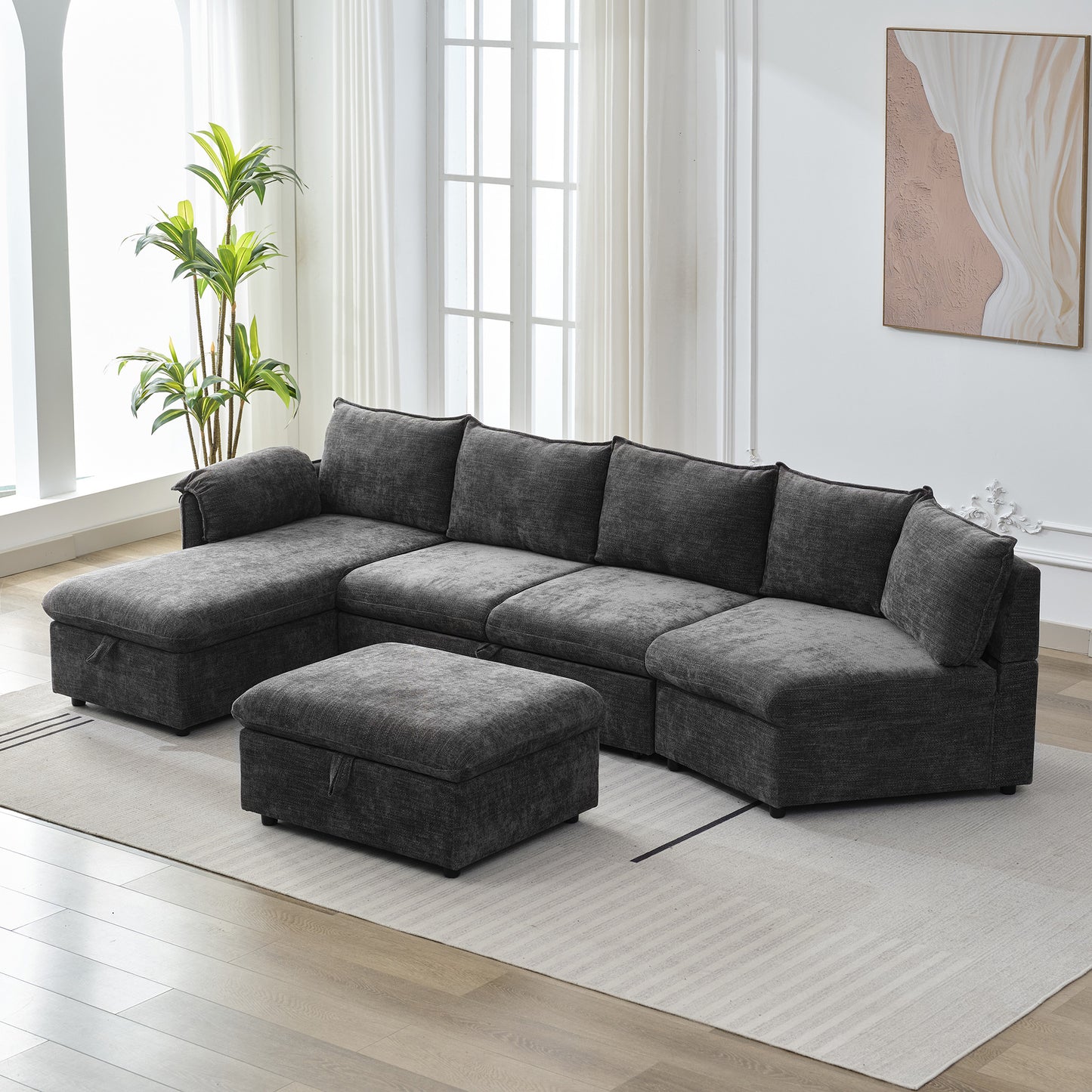 Sonoma Modern Pull-out Couch Sectional