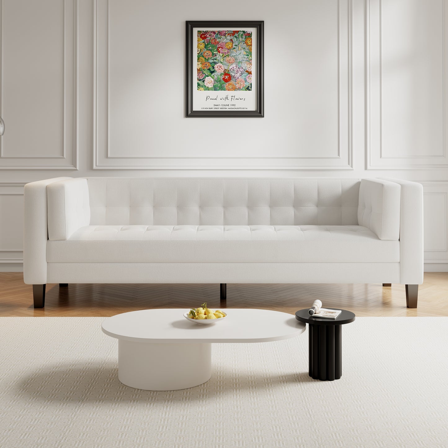 Amity Modern Velvet Tufted Sofa