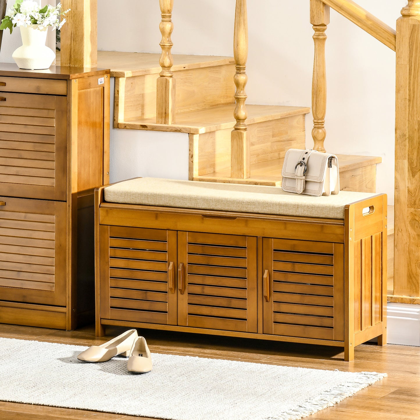 Ghivi Craftsman Entryway Storage Bench