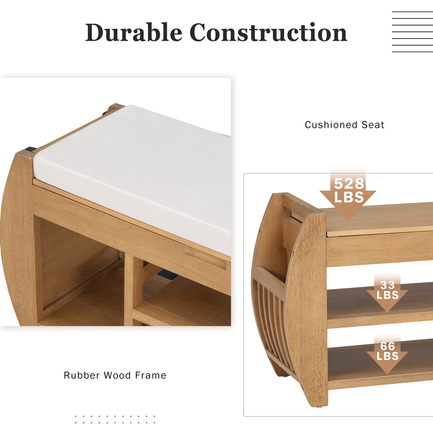 Cleo Mid-Century Retro Storage Bench