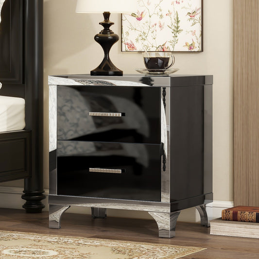 Silverleaf Modern Mirrored Nightstand