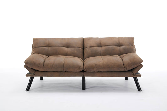 Kingsly Modern Leather Convertible Sofa Bed