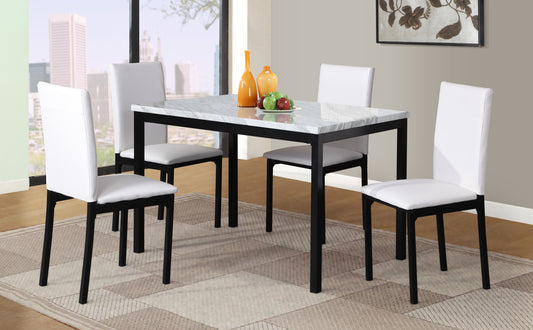 Marites Modern Citico 5-Piece Faux Marble Dinette Set