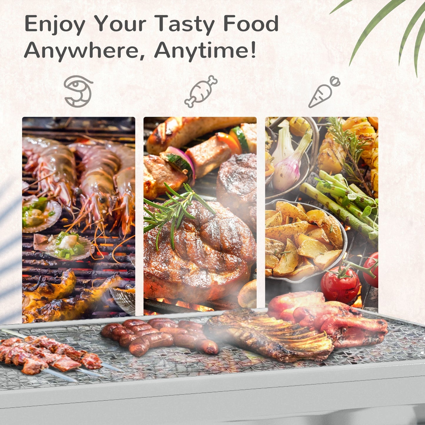 Bartholomew Industrial Stainless Folding Charcoal Grill