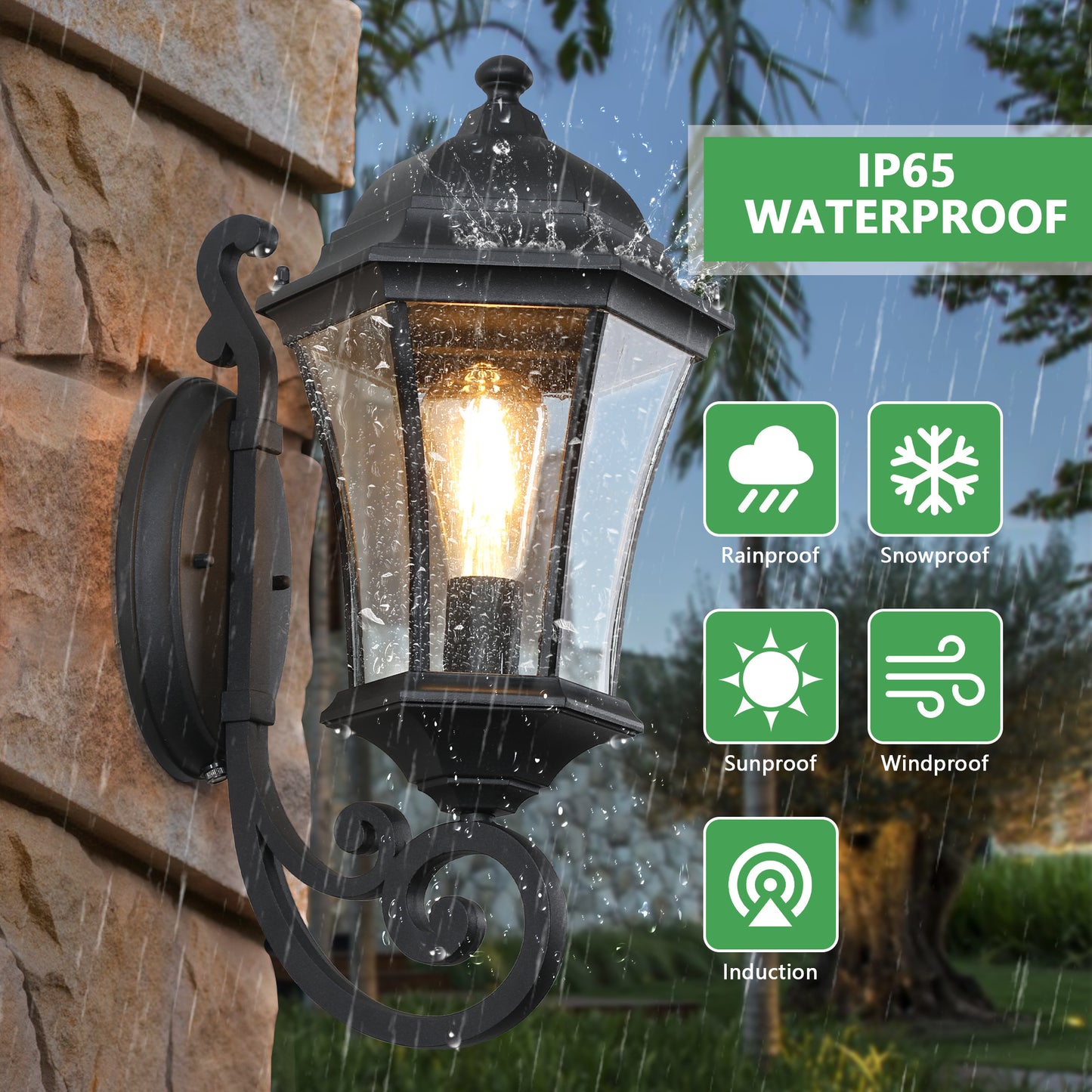 Healdsburg Traditional Glass Wall Lamp