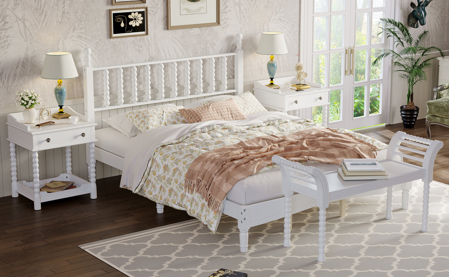 Warmsprings Mid-Century Gourd Shaped Retro Bedroom Set