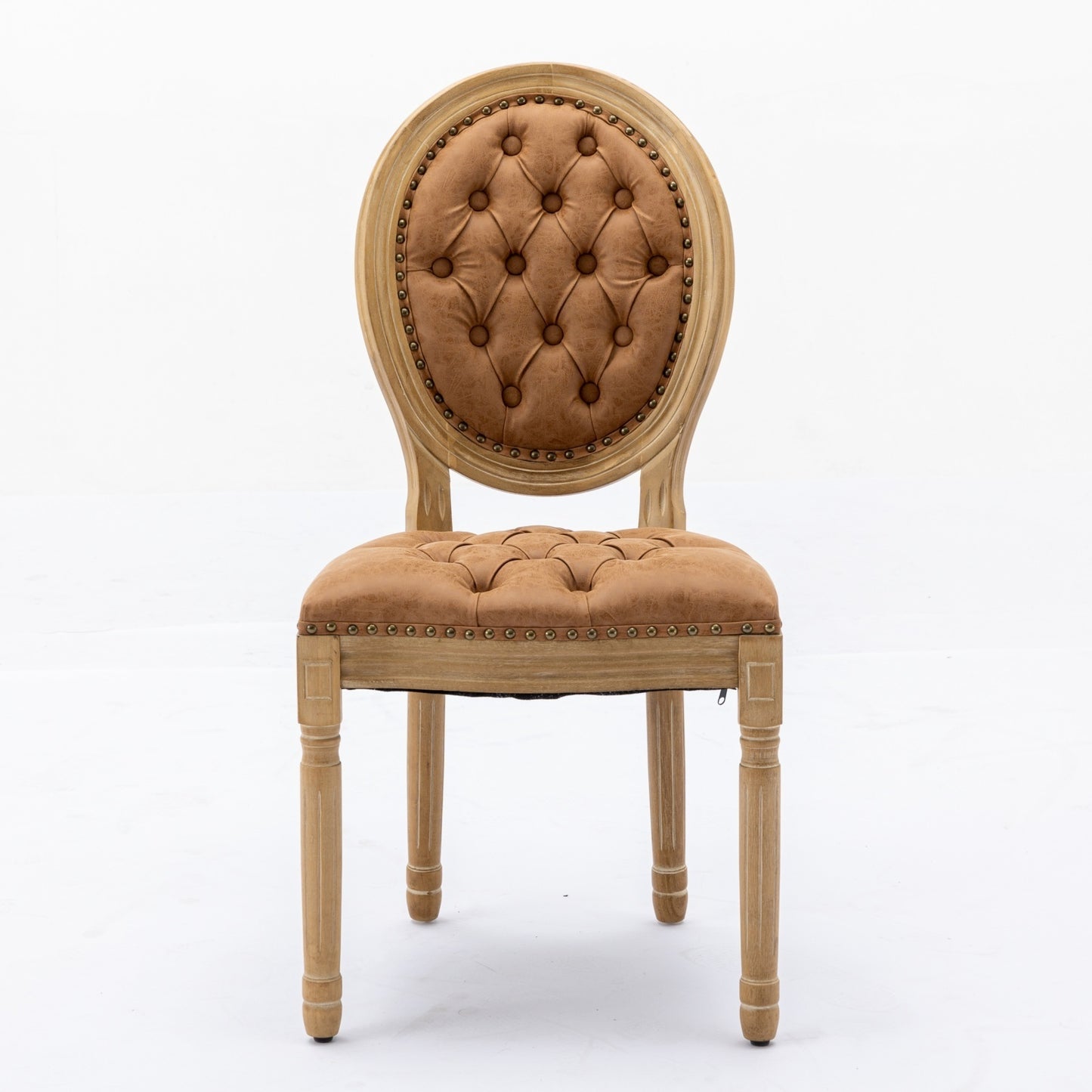 Lazzareschi Traditional Antique Leather Dining Chair