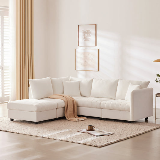 Amity Modern Modern Stripe Sectional Sofa