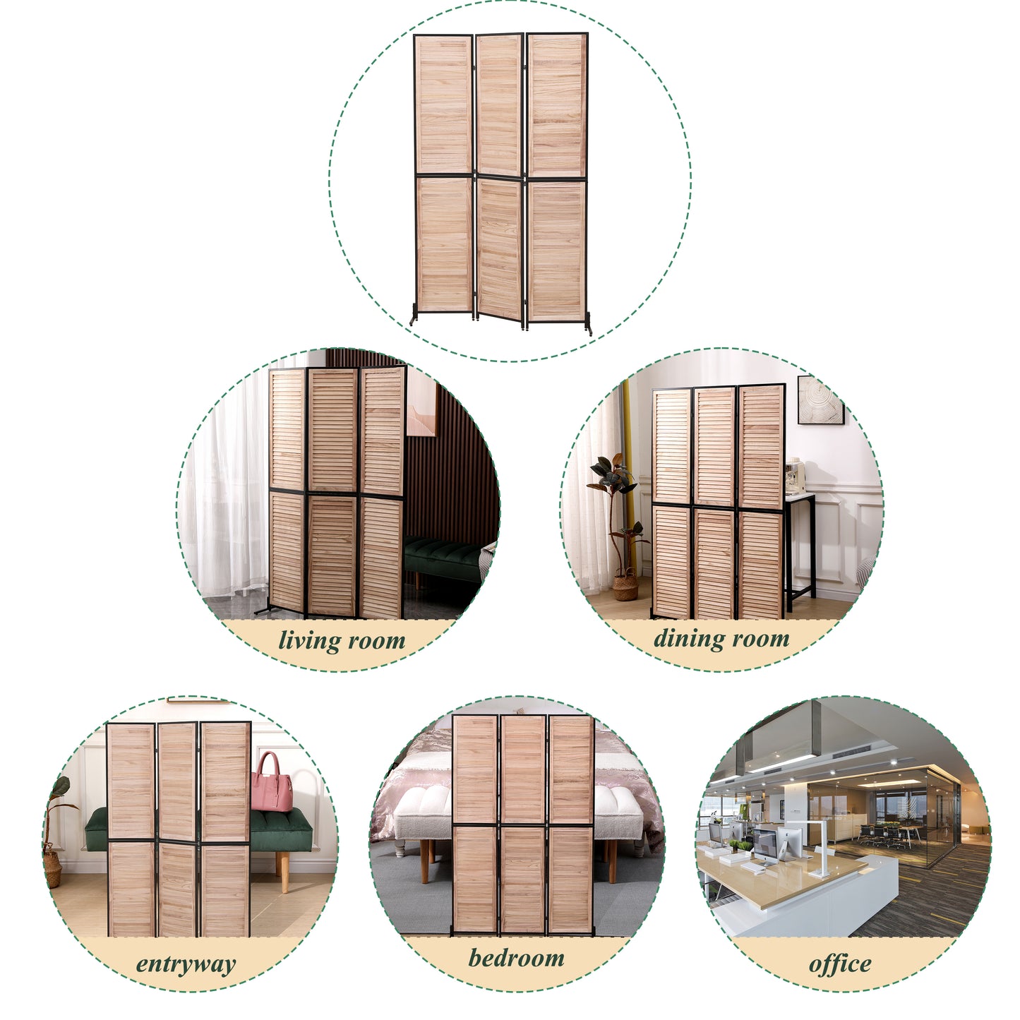 Irvington Traditional Folding Privacy Screen