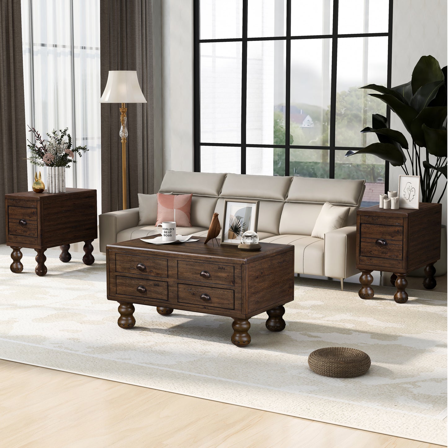 Niles Craftsman Solid Wood Side Table