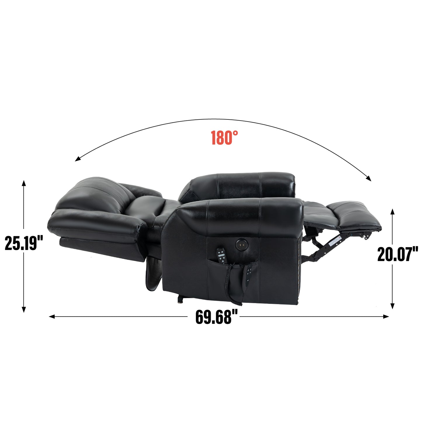 Sonoma Modern Genuine Leather Recliner Chair