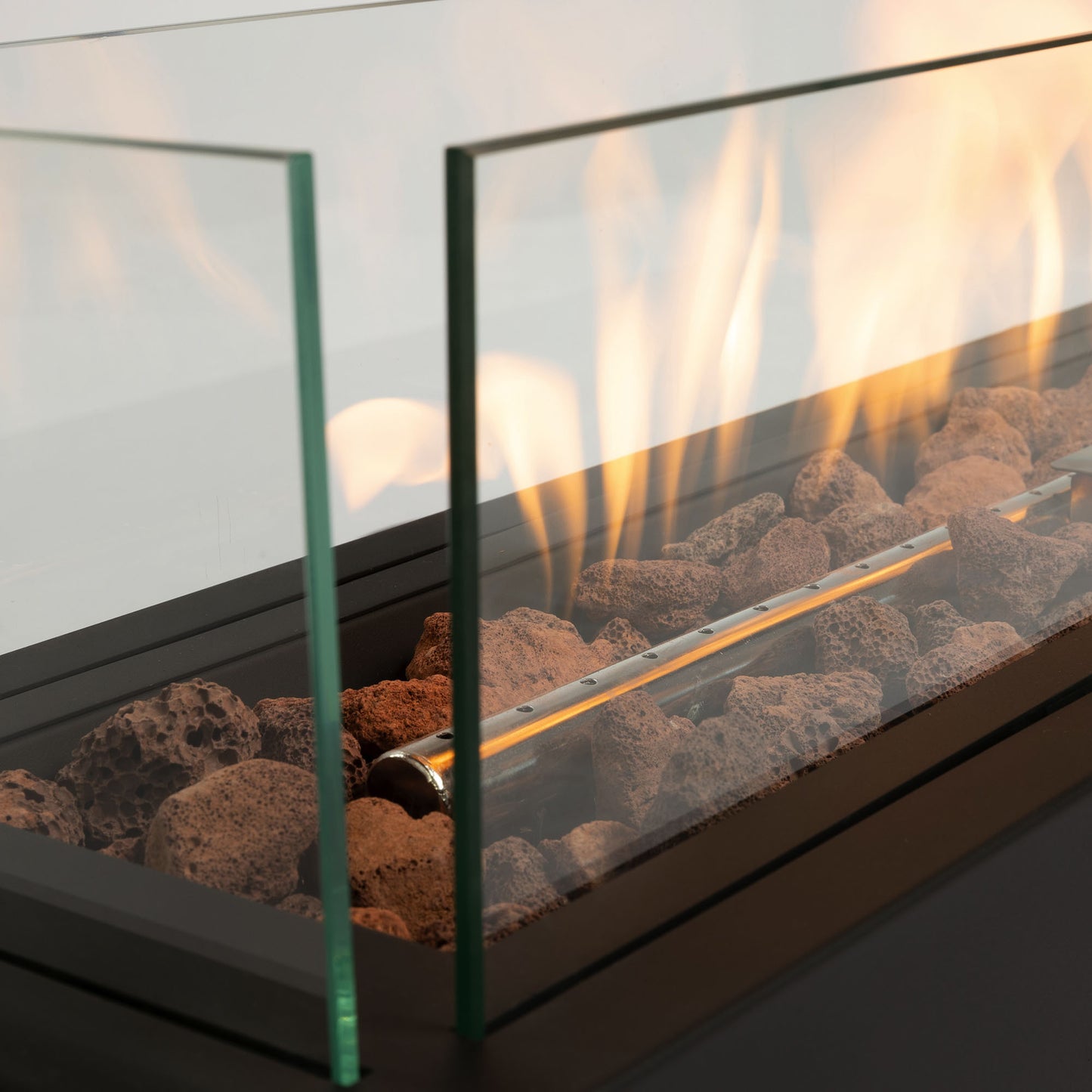 Mission Contemporary Square Fire Pit Table