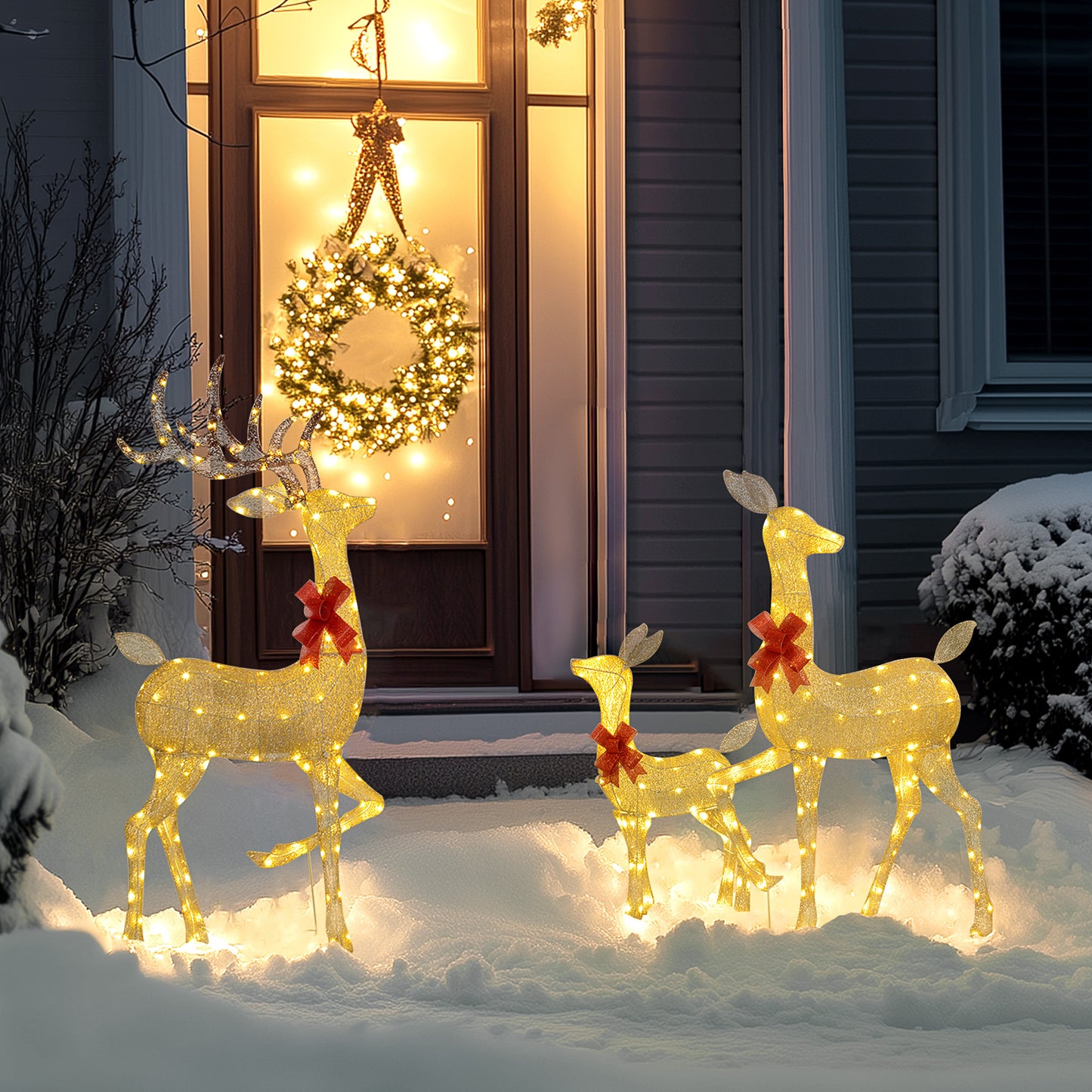 Cleo Contemporary Lighted Christmas Deer