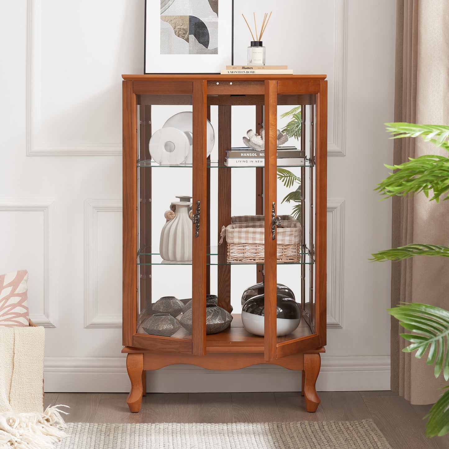 Jiron Traditional Mirrored Display Cabinet