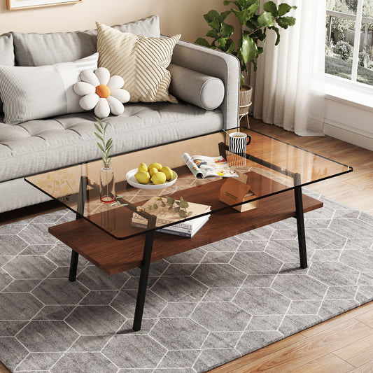 Calista Modern Metro Glass Coffee Table