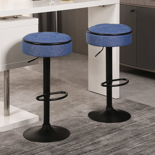 Niles Modern Azura Linen Dining stool Set