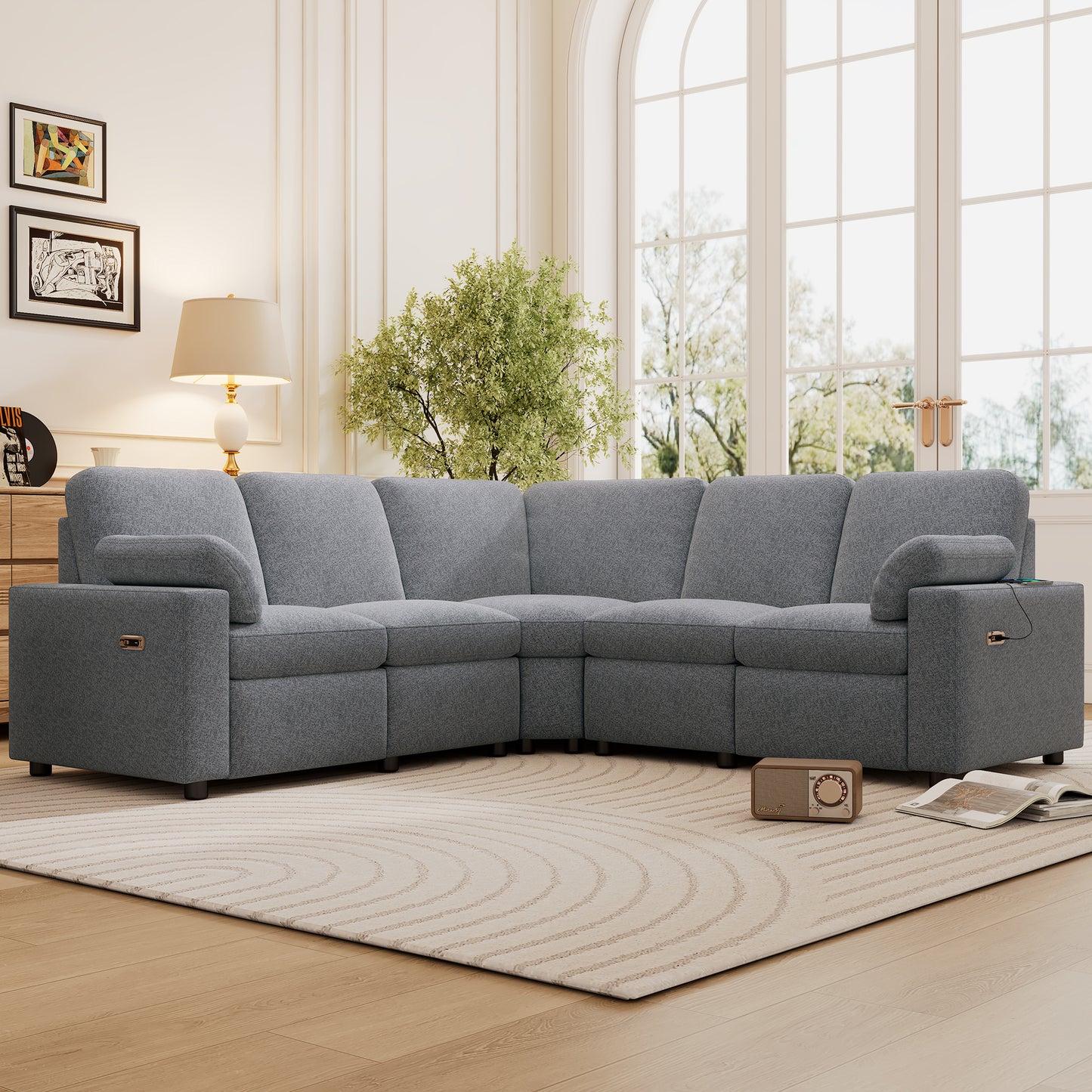 Calista Modern Reclining Theater Sectional