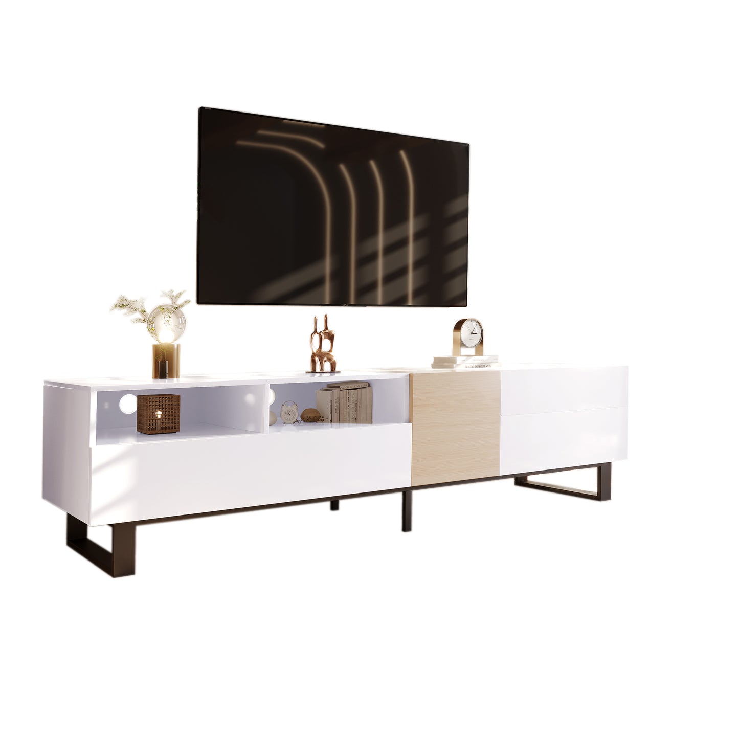 Marites Modern Drop Down Media Entertainment Table