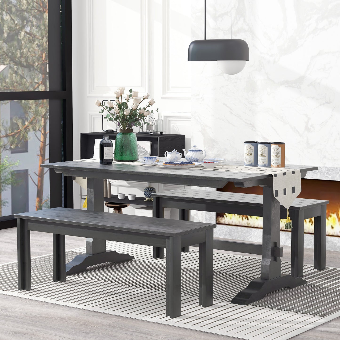 Emery Modern Benches Set