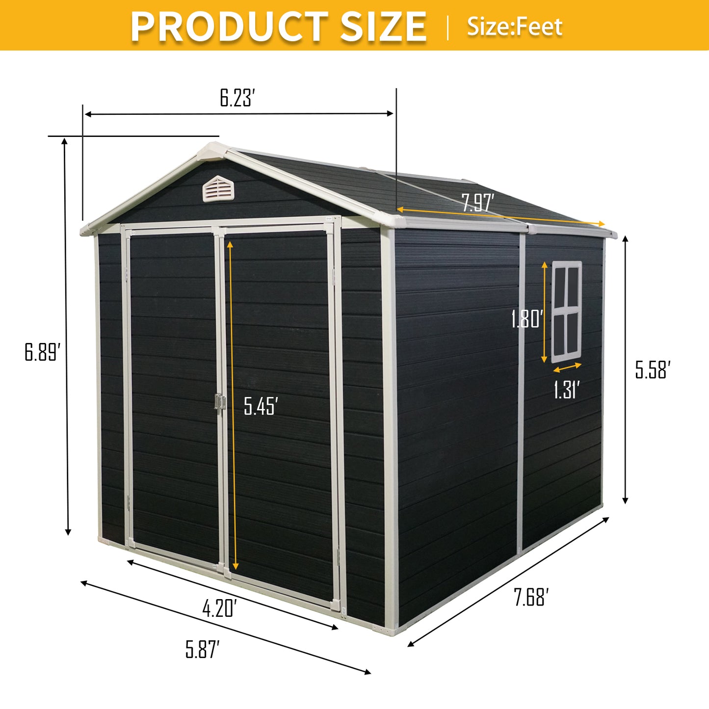 Warmsprings Industrial Resin Outdoor Storage Shed