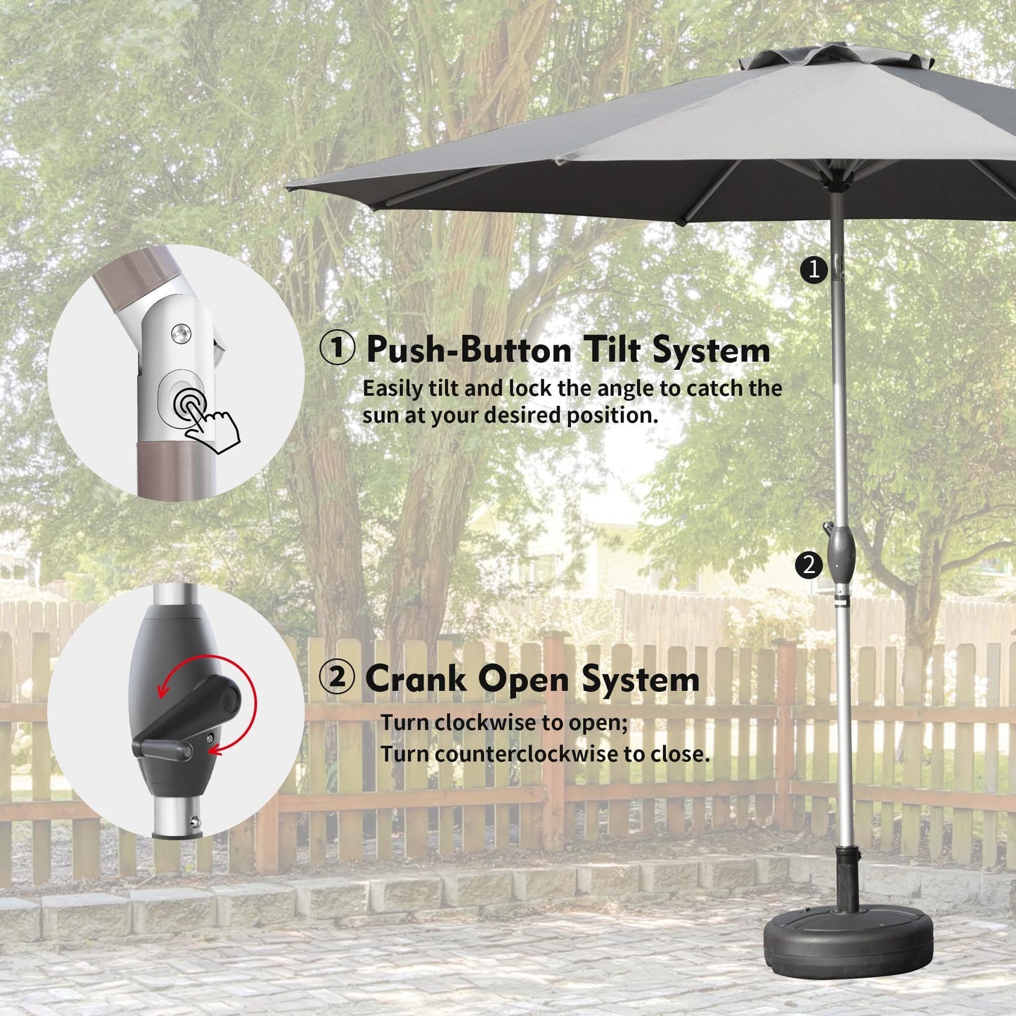 Mission Contemporary Patio Market Umbrella