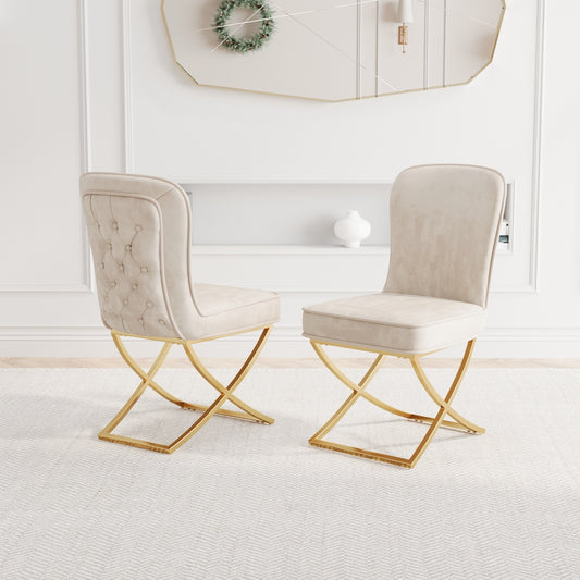 Westport Modern Velvet Dining Chair Set