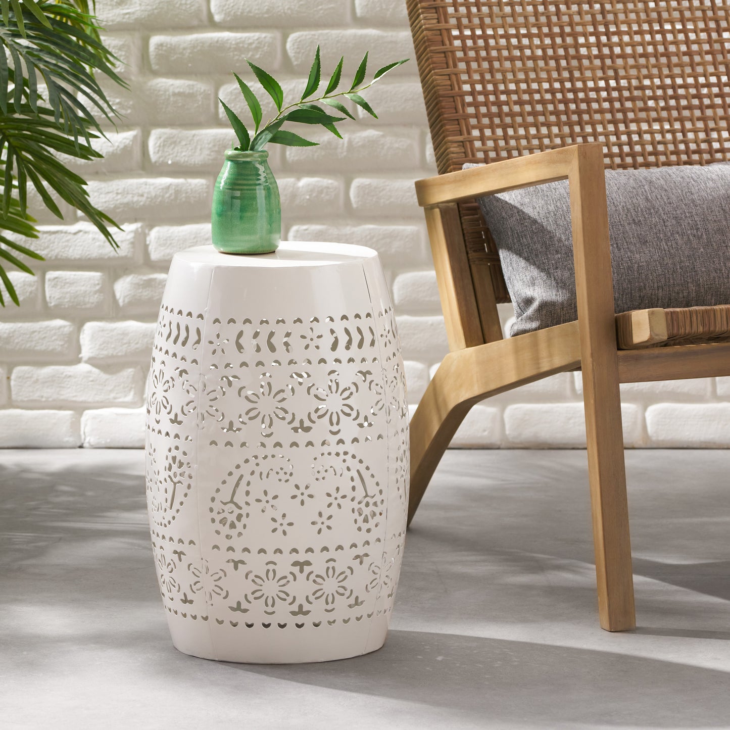 Kingsly Industrial Round Classic Side Table