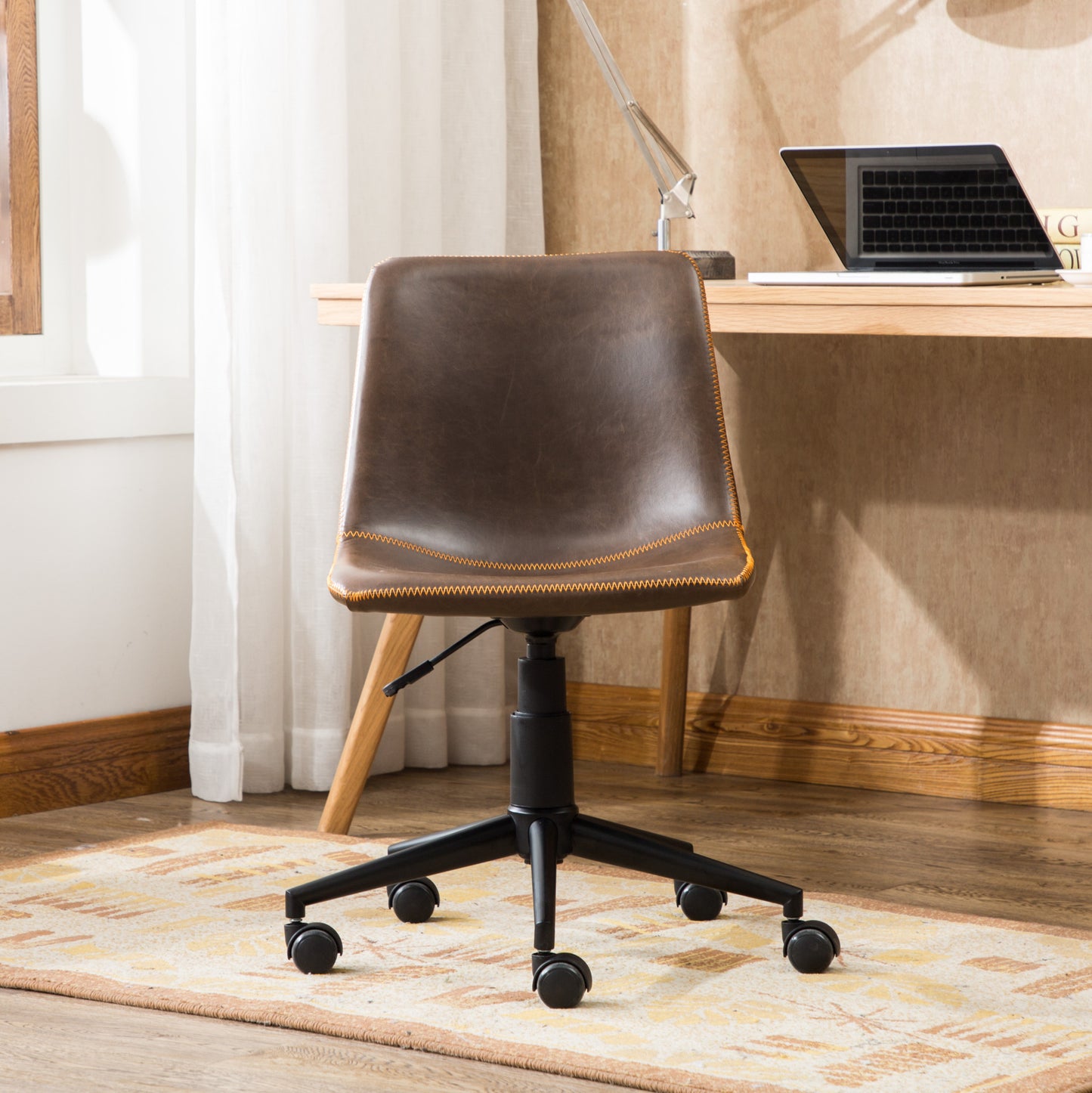 Healdsburg Modern Faux Leather Swivel Office Chair
