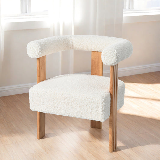 Fitch Contemporary Teddy Velvet Barrel Chair