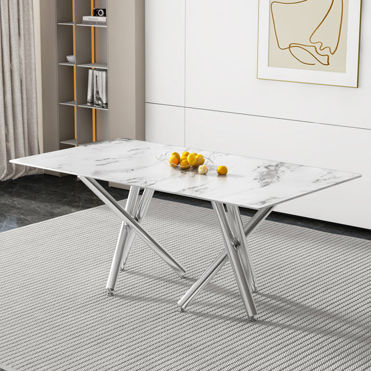 Emery Modern Glass Dining Table