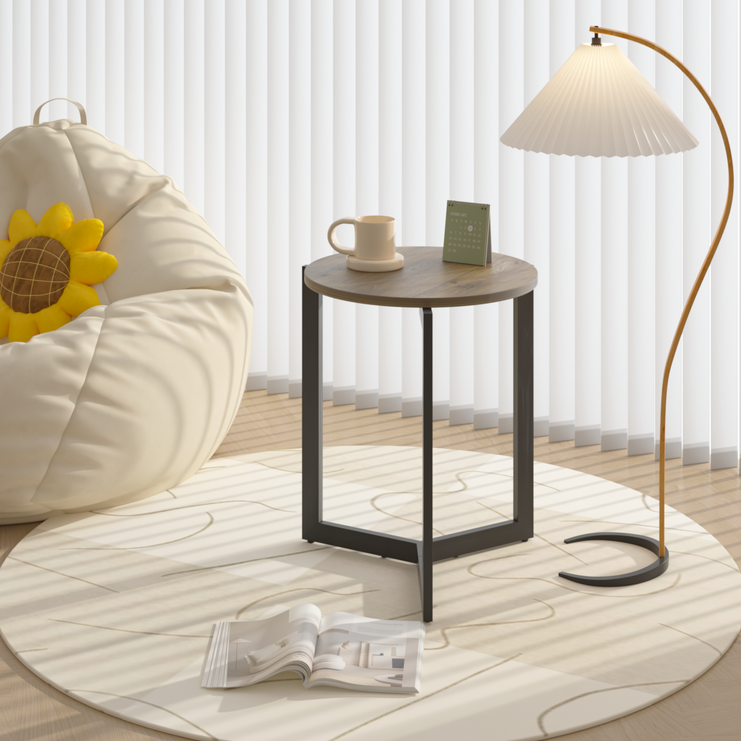 Bartholomew Modern Round Metal Accent Table