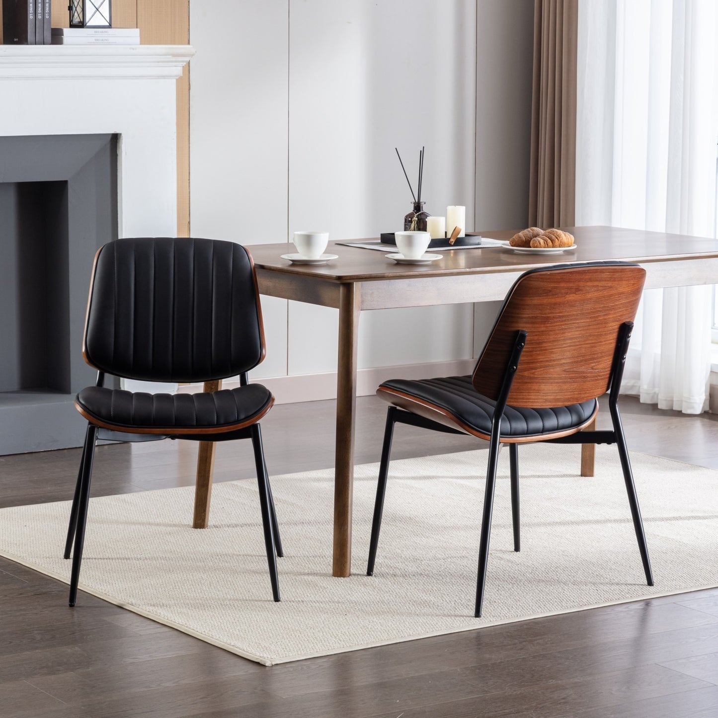 Irvington Mid-Century Retro Faux Dining Chairs