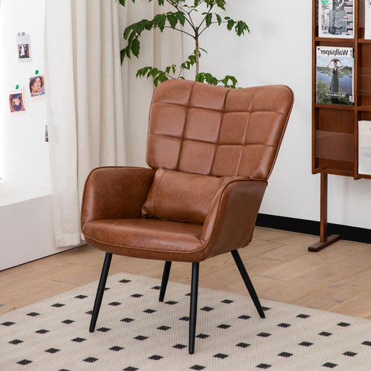 Niles Modern Bonded Leather Accent Chair