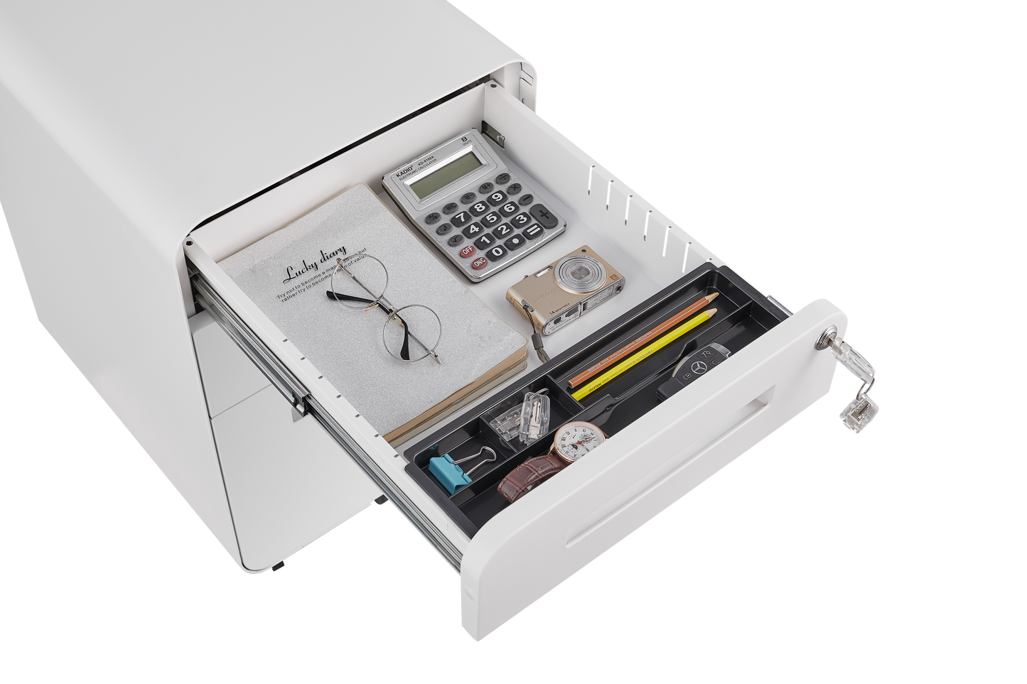 Warmsprings Modern Mobile File Cabinet White