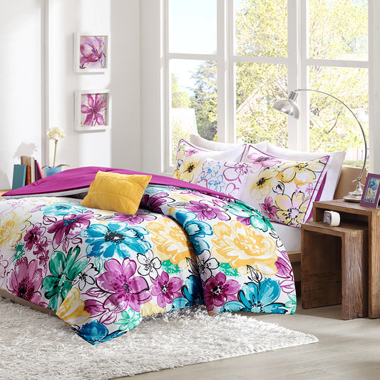 Elmcrest Contemporary Floral Twin Comforter Set