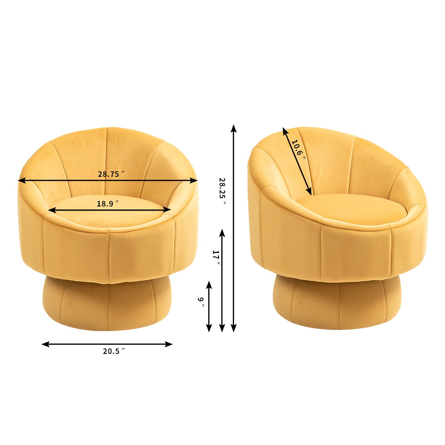 Kingsly Modern Swivel Accent Chair