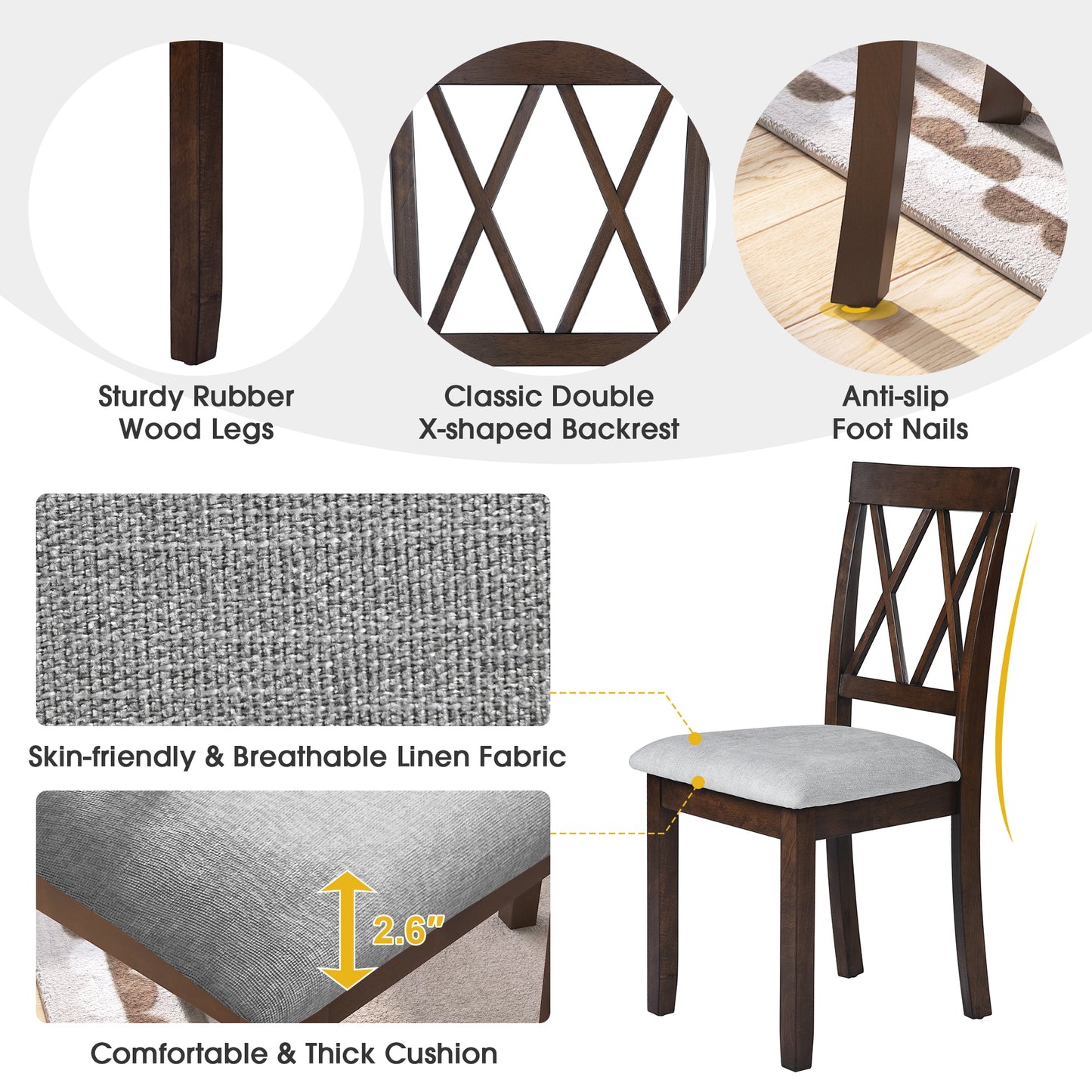Irvington Contemporary Foldable Dining Table Set