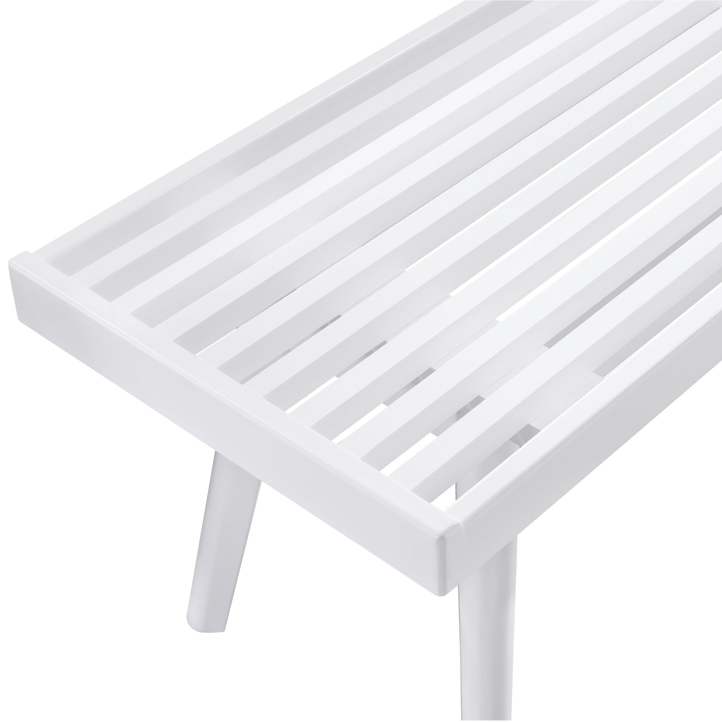 Niles Modern Solid Wood Slatted Bench